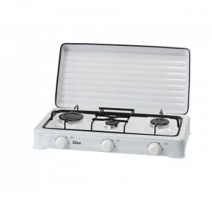 Aragaz cu 3 ochiuri zilan zln-0032,culoare alb utilizare numai gpl butelie,