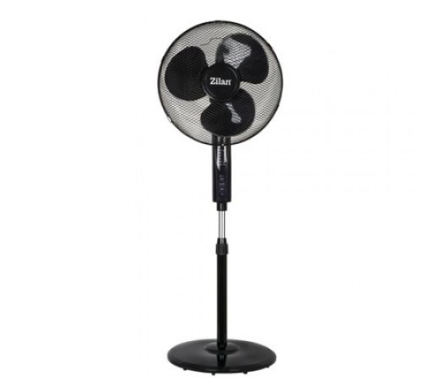 Ventilator cu picior zilan zln-1204,negru 50w, 40 cm diametru, telecomanda, timer, 