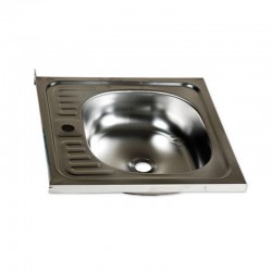 Chiuveta inox patrata 50x50 cm cu 1 cuva - design modern suspendat z-inox zln0155