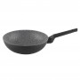 Tigaie wok zilan zln3345, diametru 28 cm, adancime 9 cm, material aluminiu, compatibil inductie, interior granit, maner soft touch