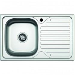 Chiuveta pentru blat z-inox zln-9188st, inox anticalcar, cuva stanga, 44x77 cm