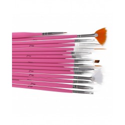 Pensule pentru unghii set 15 Miley pink